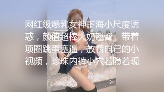 网红级爆乳女神下海小尺度诱惑，颜值超棒大奶翘臀，带着项圈跳蛋塞逼，放着自己的小视频，珍珠内裤小穴若隐若现