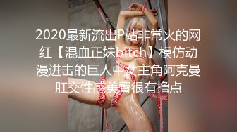 2020最新流出P站非常火的网红【混血正妹bitch】模仿动漫进击的巨人中女主角阿克曼肛交性感美臀很有撸点